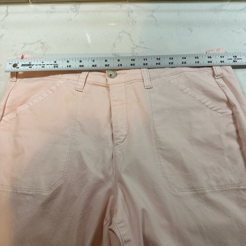 NYDJ Utility Crop Twill Pants With Cuffs - Lt Pink Size 14 LiftTuck Technology - Picture 9 of 12